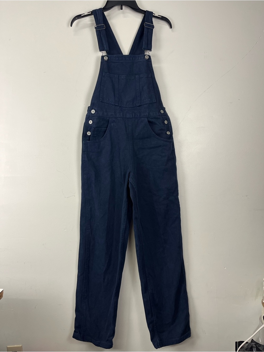 John Galt Women's Navy Blue Denim Overalls